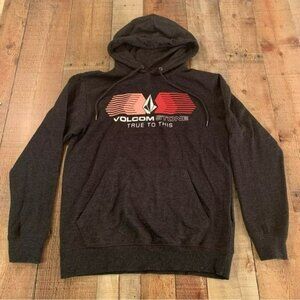 Volcom mens size small pullover hoodie sweatshirt hoodie in gray